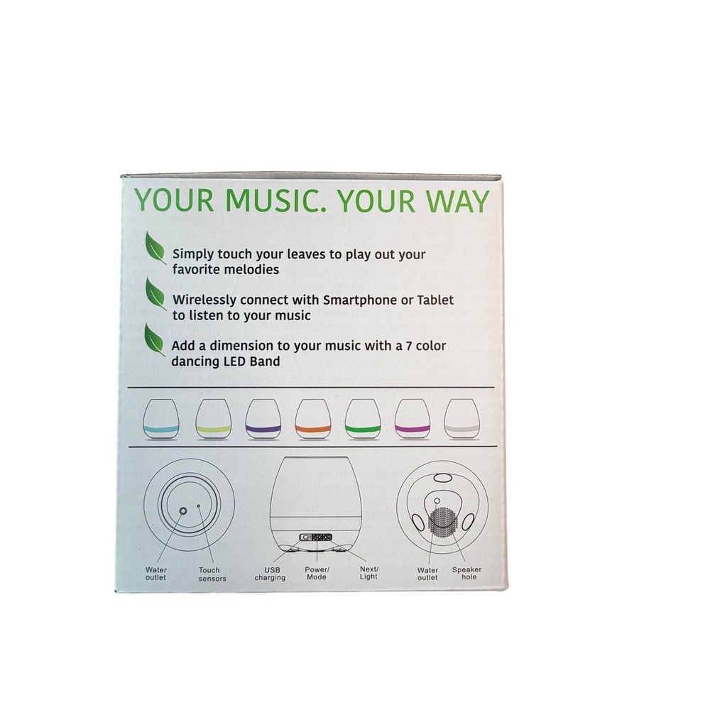 Woo Musical Flower Pot Wireless Speaker Pink Bluetooth LED Light WSP-1216 NEW - Picture 5 of 5